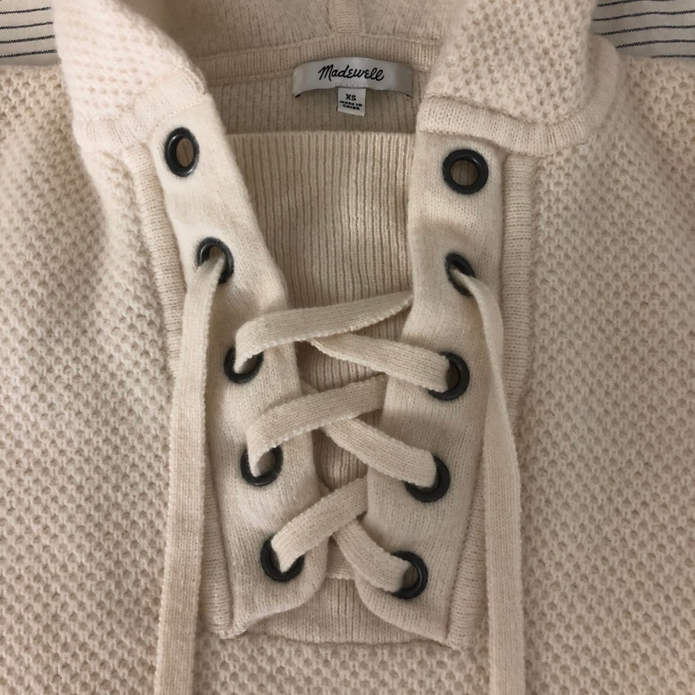 Madewell XS Sweater Hoodie Cream